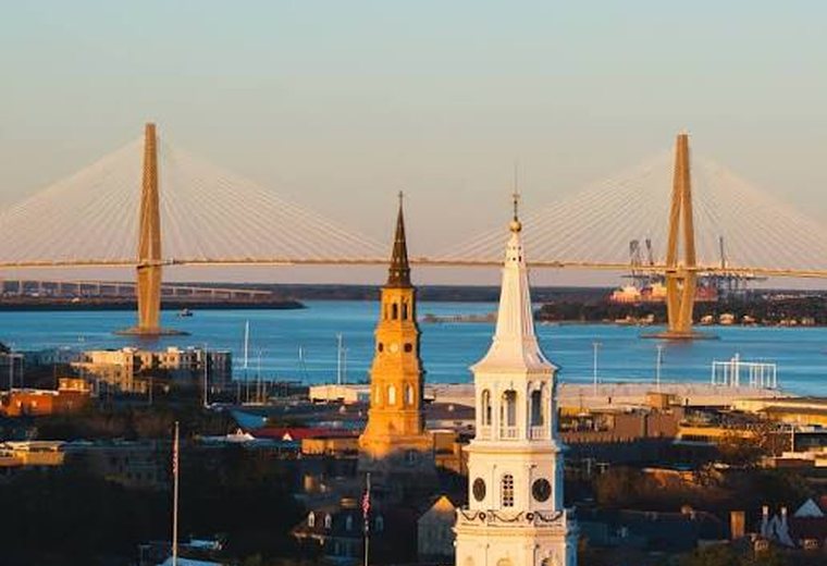 Steeples and the Ravenel, Charleston